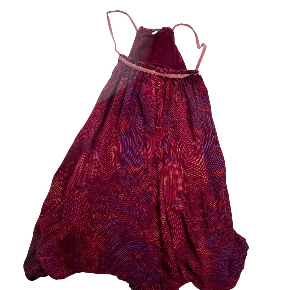 Free People Womens Abstract Dot Print Halter Top Burgundy Purple Sizeโ M Boho